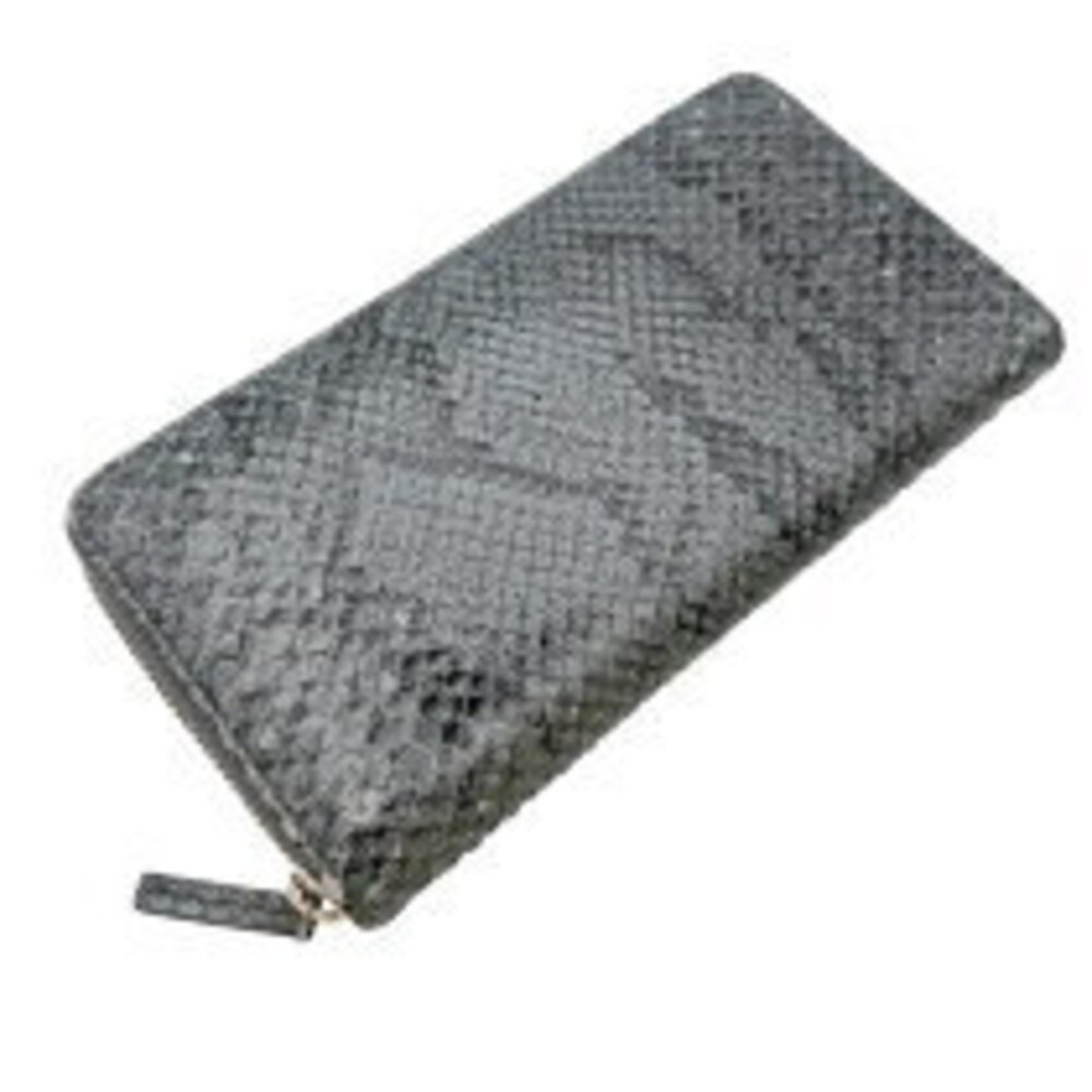 Gucci Zip Around Long Wallet Gray Python Leather - image 3